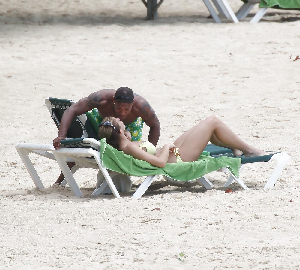 22P Gemma Atkinson Yellow Bikini Holiday in the Caribbean