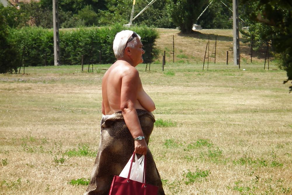 13P Granny naked in the park