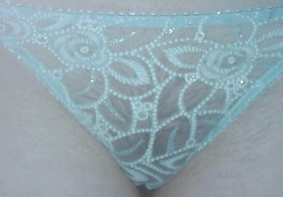 6P Green lace thong + pussy and asshole closeups