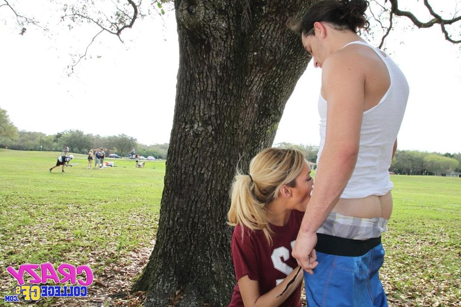16P Blonde Latina girlfriend Mila Blaze taking doggystyle sex in the woods