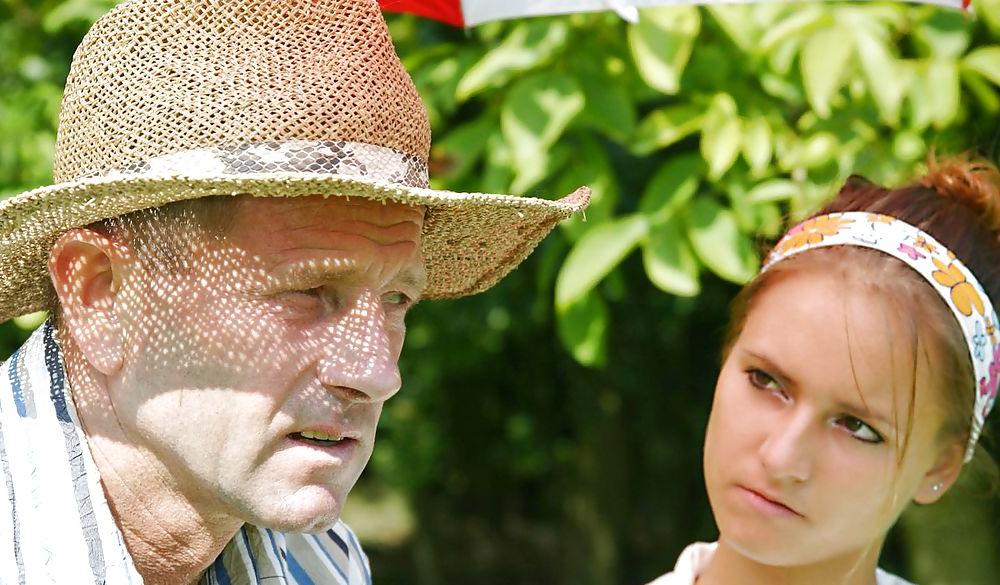 14P Nurse has sex with old man in the garden