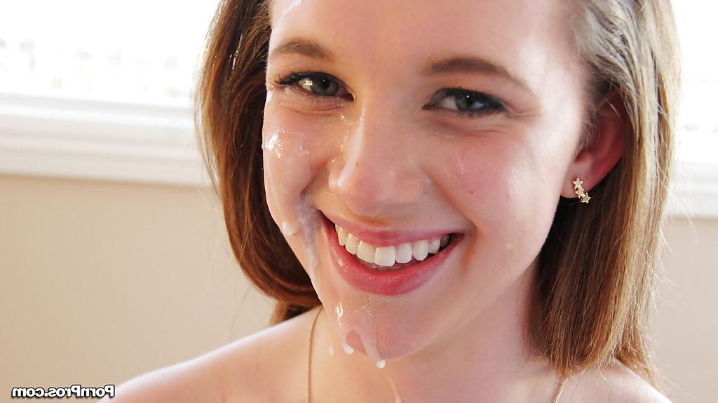 16P Busty teen bombshell Brooke Wylde facialized after inspiring action