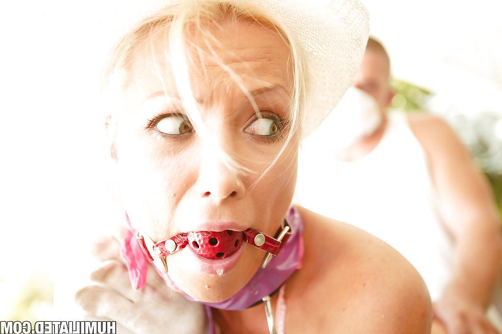 16P MILF babe Diana Doll gets a gag in her mouth and has hardcore BDSM sex