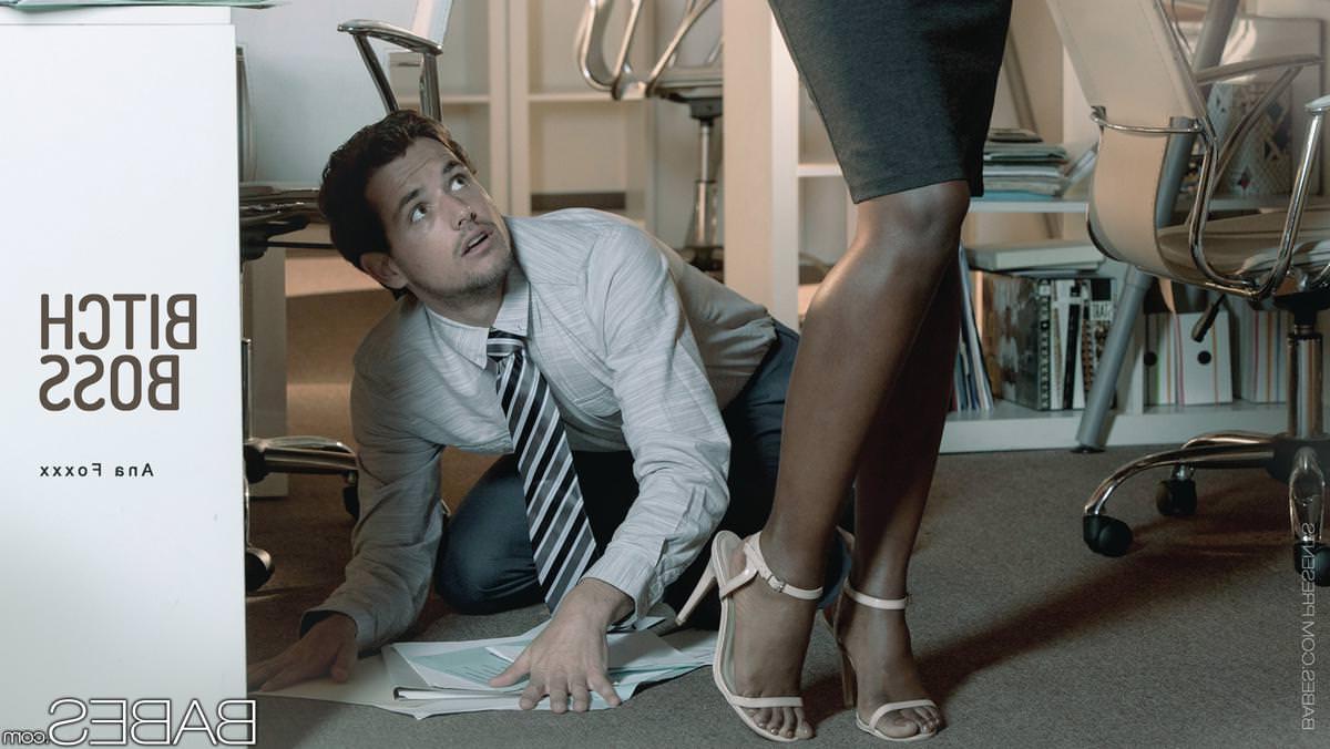 14P Hot ebony Ana Foxxx in skirt gets pussy lick & mouthful in reality office sex