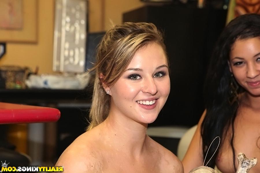 16P Filthy blonde with ample ass joins a threesome groupsex for cash