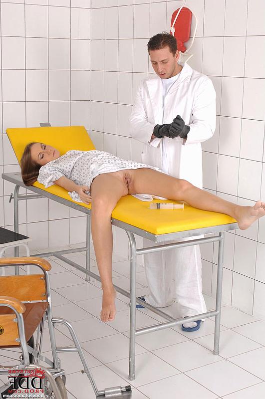 16P Hottie with nice legs takes fetish fingering from her perverted doctor