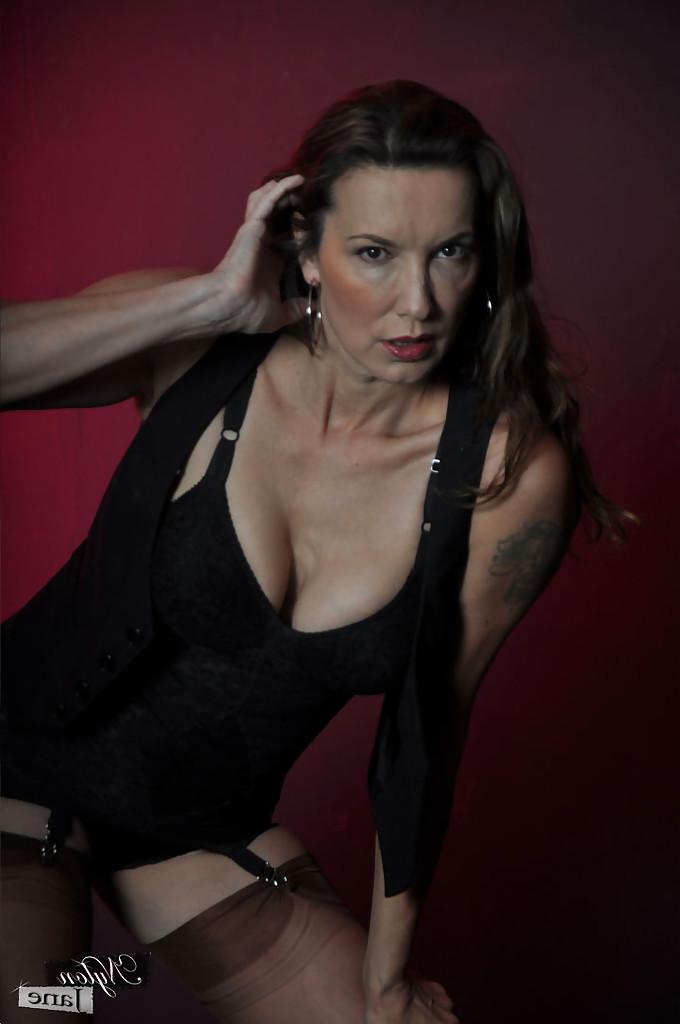 16P Jane prefers posing in black stockings and playing with hair