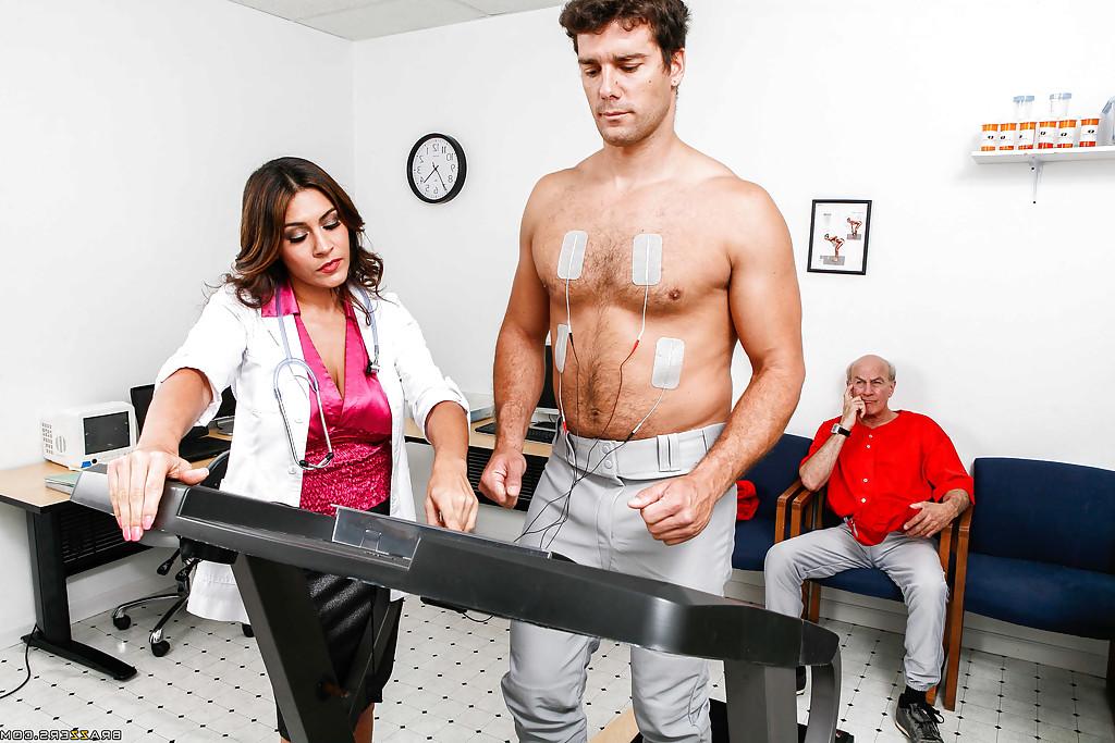 16P Steaming hot doctor with big jugs gets fucked hardcore and facialized