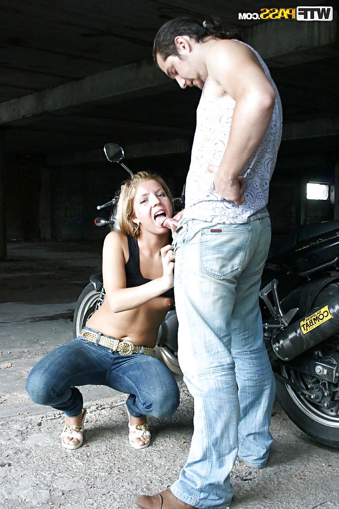 16P Slutty teenage blonde gets fucked and facialized in a public place