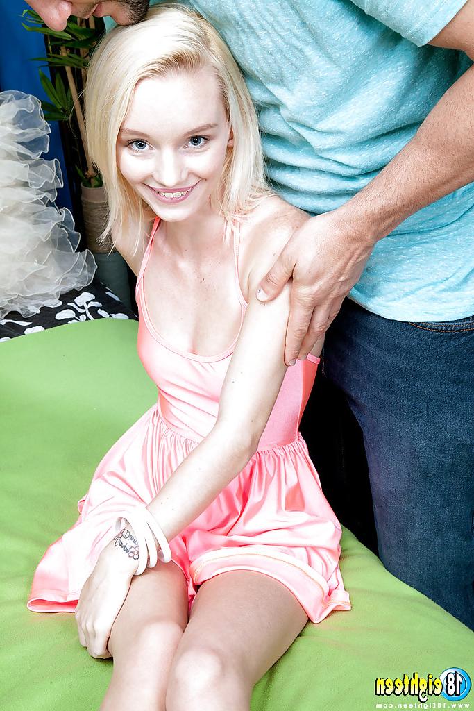 16P Skinny blonde teen Sammy Daniels gets her pussy rubbed and screwed