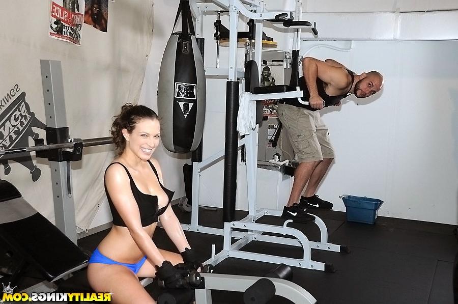 16P Wonderful big-tittied sporty babe Lily Love flirts with ferocious Jmac
