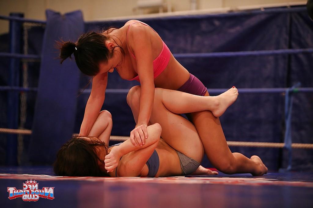 16P Sporty babes Tiffany Doll & Denise Sky fighting and pleasuring each other