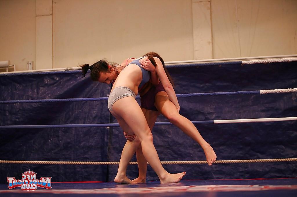 16P Sporty babes Tiffany Doll & Denise Sky fighting and pleasuring each other