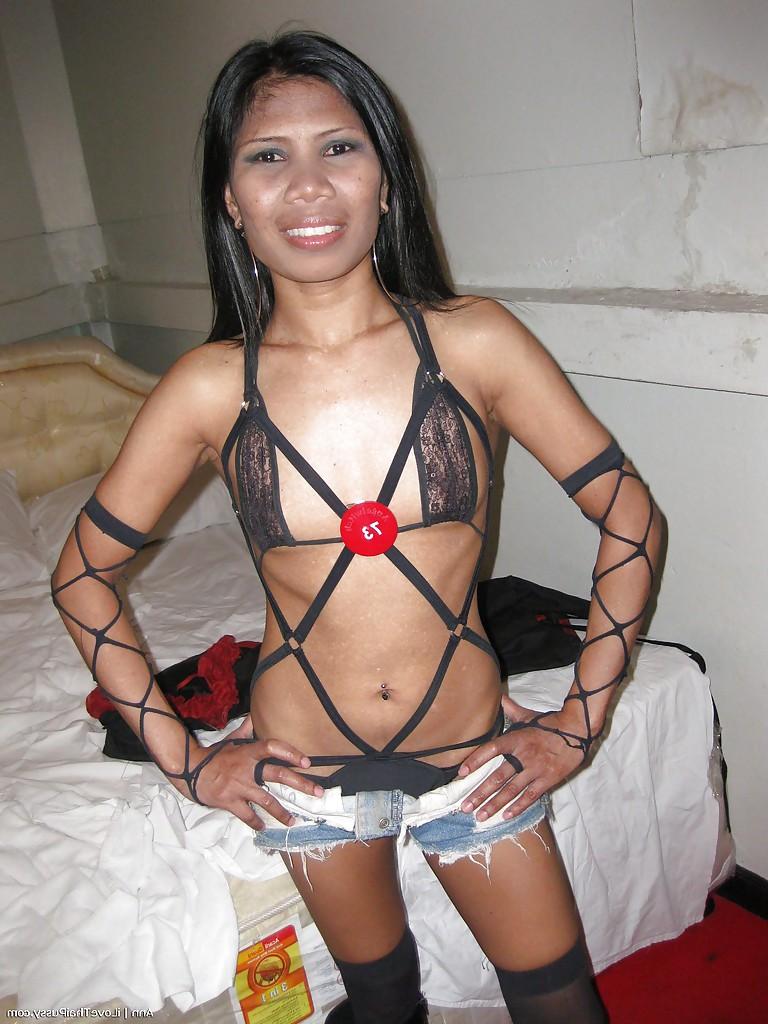 16P Filthy asian babe taking off her shorts and panties and getting slammed