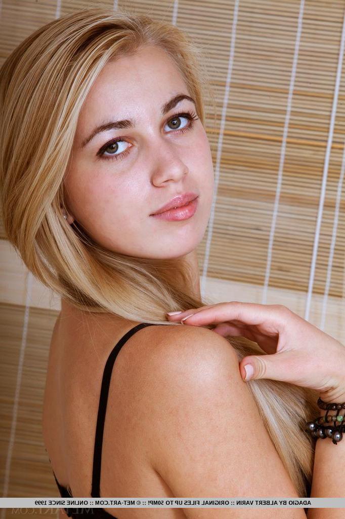 18P Stunning blonde Adagio strips nude for you in "Cenaro"