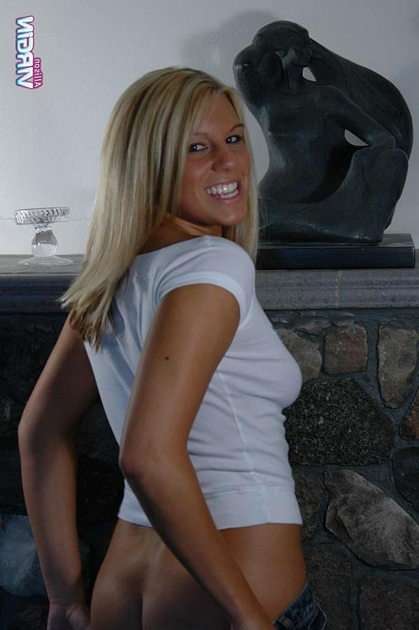 20P Pictures of Allison Virgin getting naked for you at home