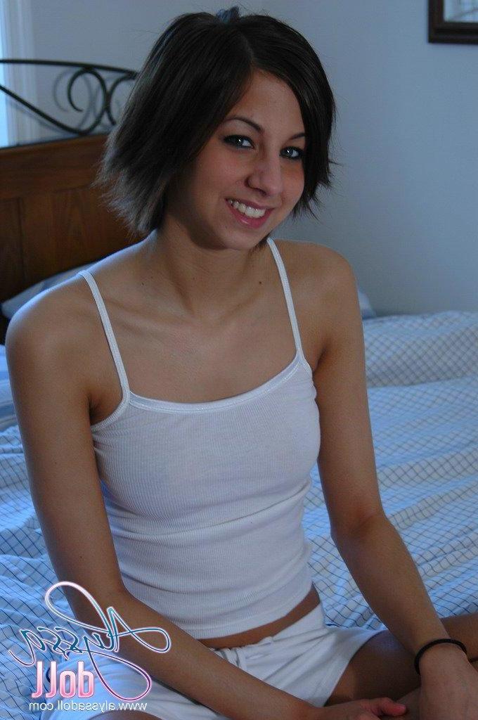 15P Pictures of Alyssa Doll being naughty in bed