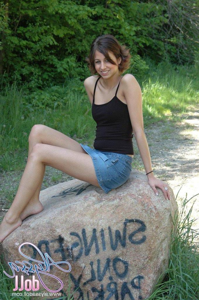 15P Pictures of Alyssa Doll on a huge rock