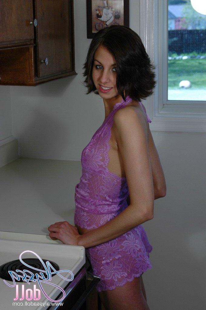 14P Alyssa teases everyone in her purple lace outfit
