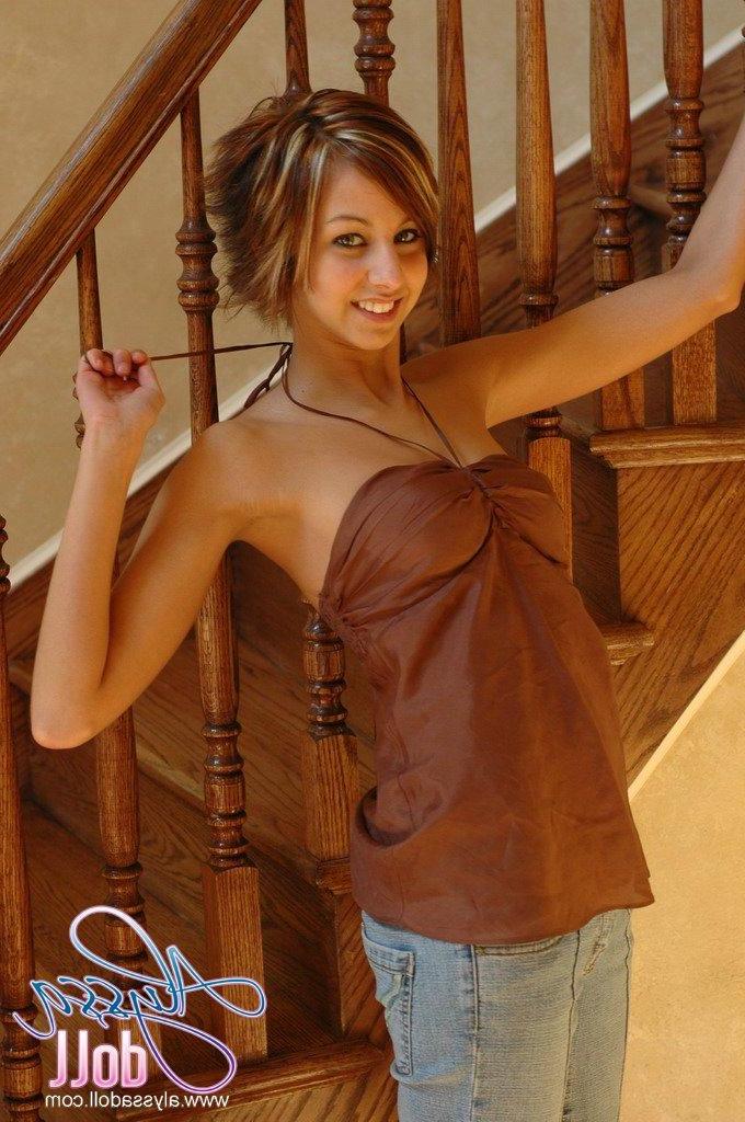 15P Alyssa showing her tiny perky tits