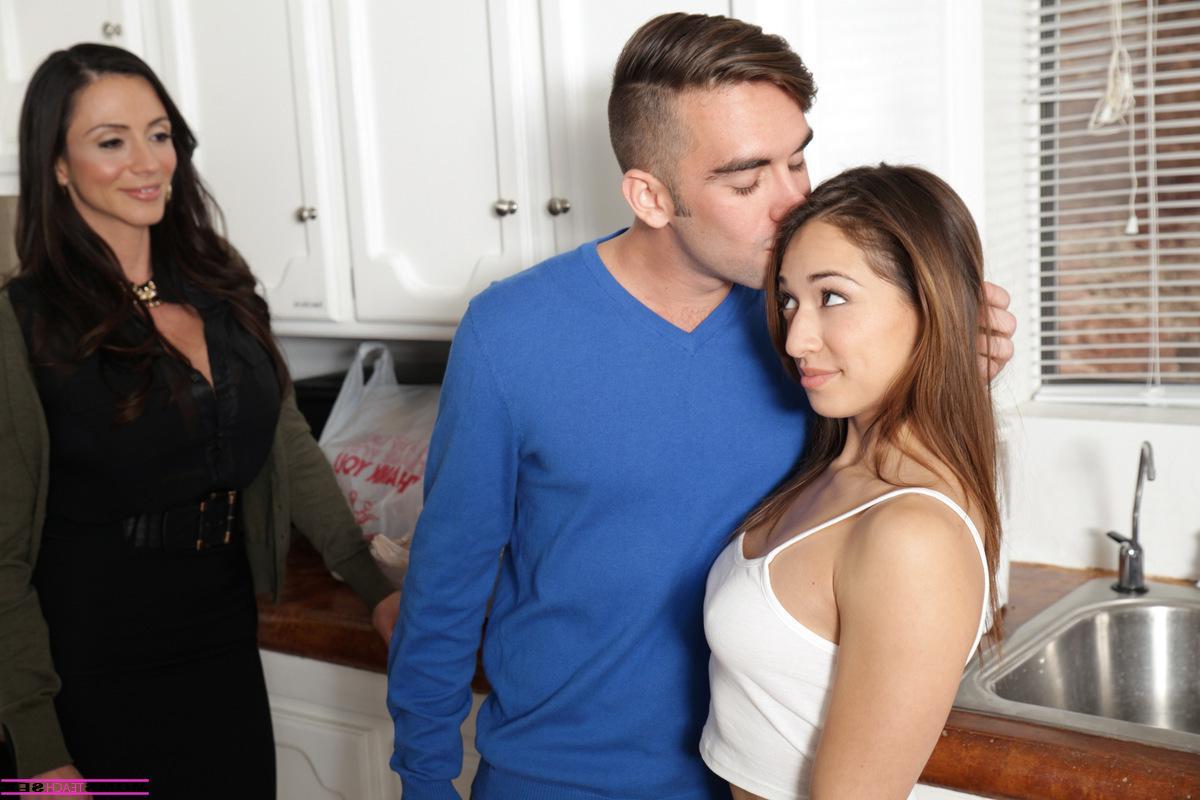 16P Ariella Ferrera and Sara Luvv get together for a hot fuck fest with Sara's boy toy