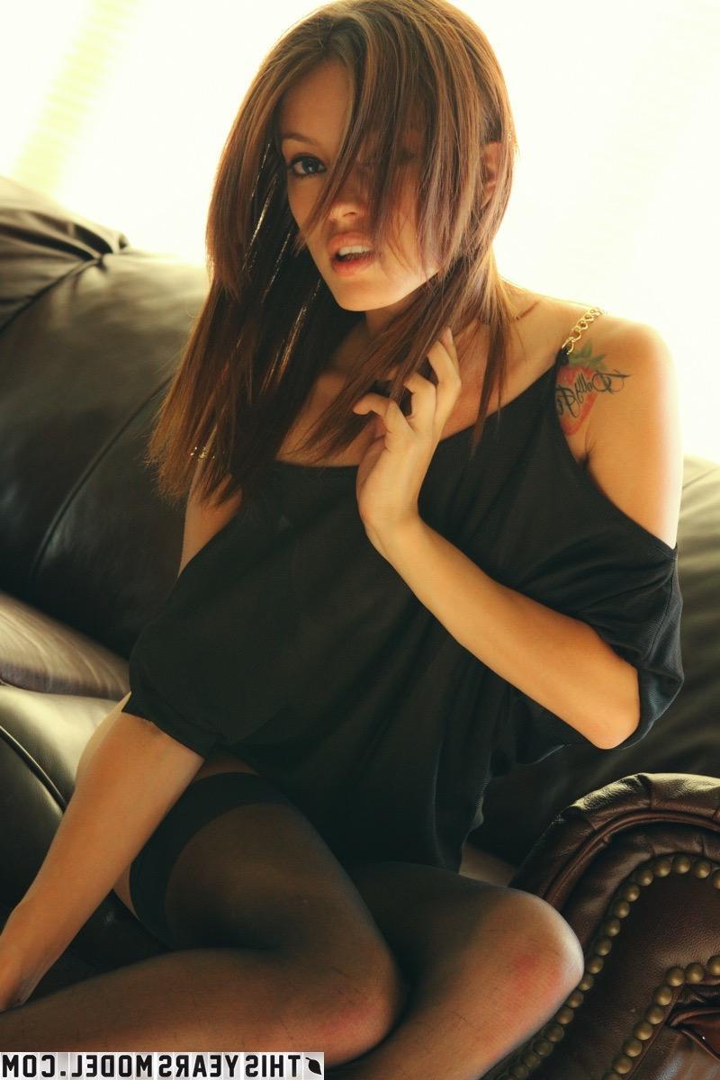 15P Hot teen Ashley Doll dresses up in her sexy lingerie in "Date Night"