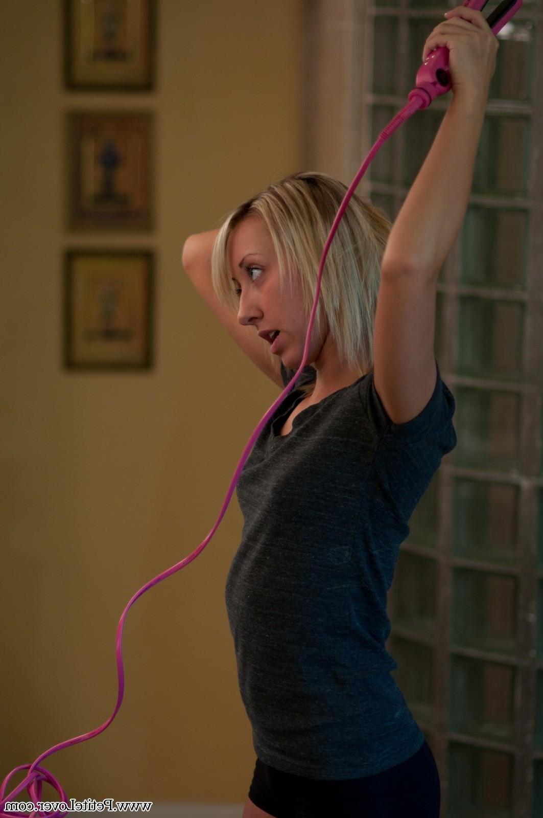 16P Behind the scenes with petite blonde teen Kelly