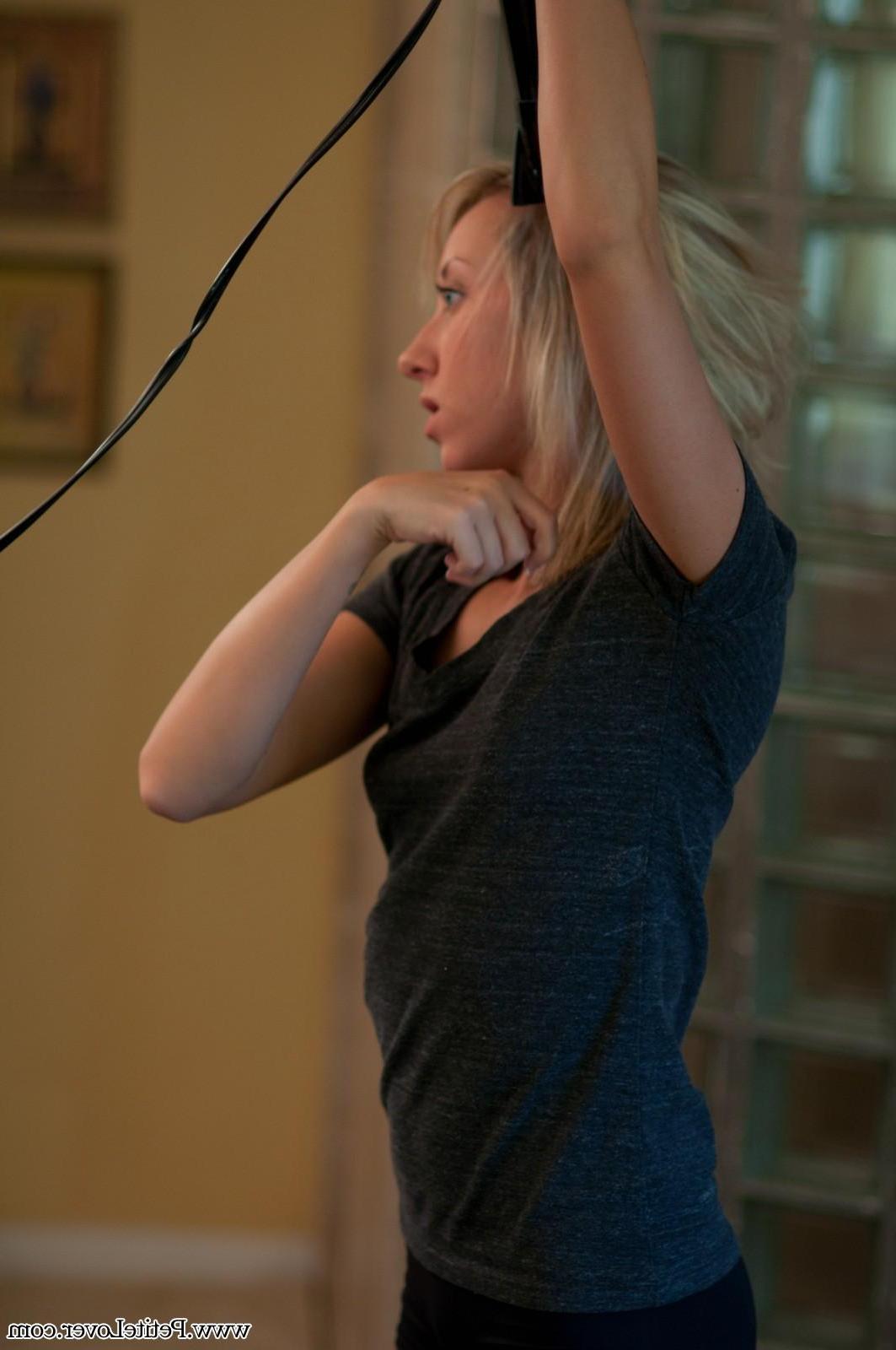 16P Behind the scenes with petite blonde teen Kelly