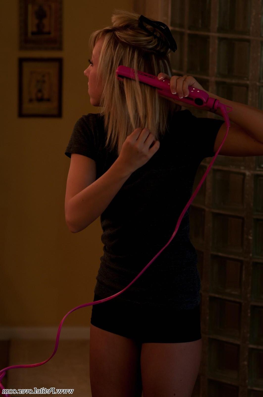 16P Behind the scenes with petite blonde teen Kelly