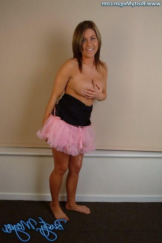 16P Pictures of teen star Busty Megan exposing her pretty boobies