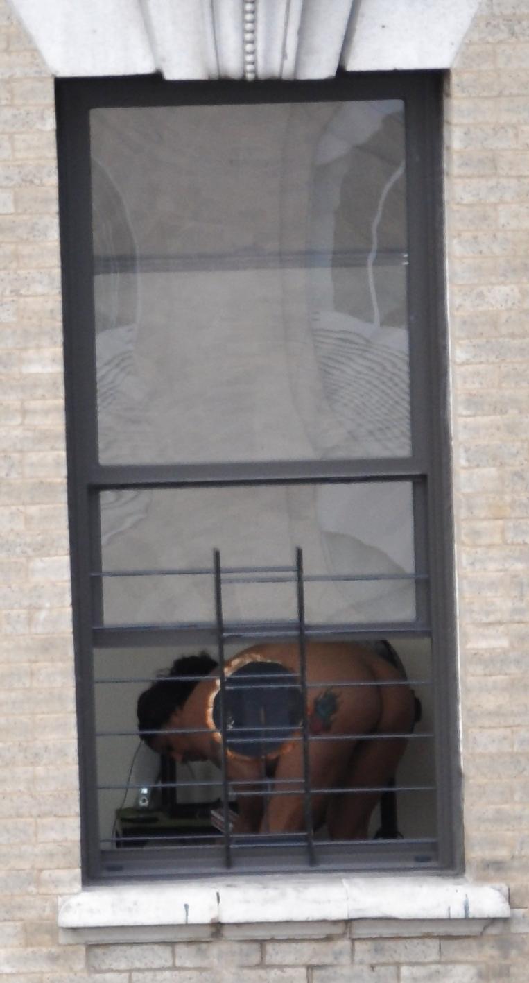 17P Harlem Naked Neighbor Girl Naked in the Window - New York