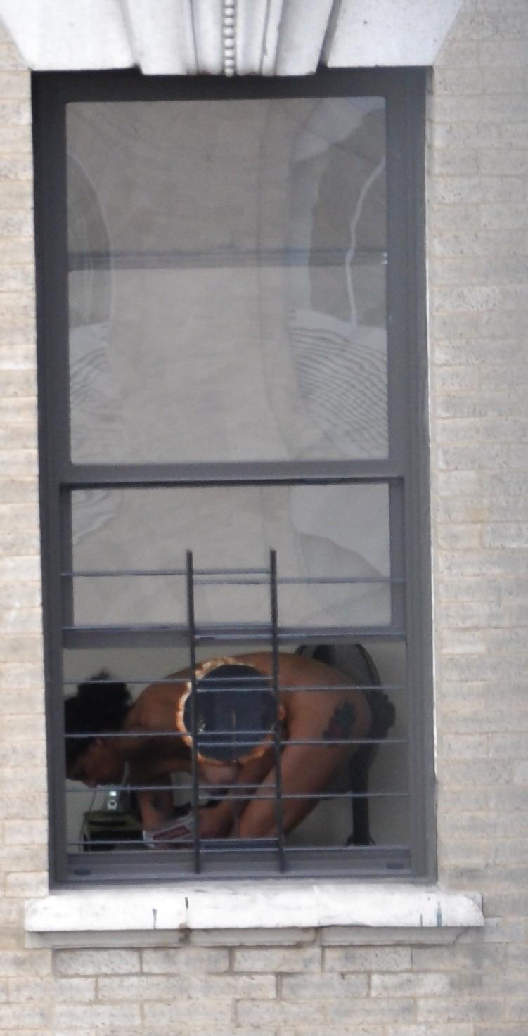 17P Harlem Naked Neighbor Girl Naked in the Window - New York