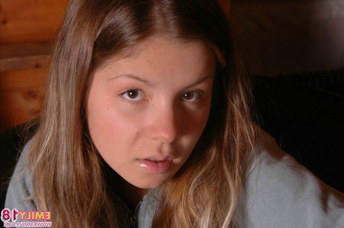 15P Super cute young model Emily having fun in her panties and socks