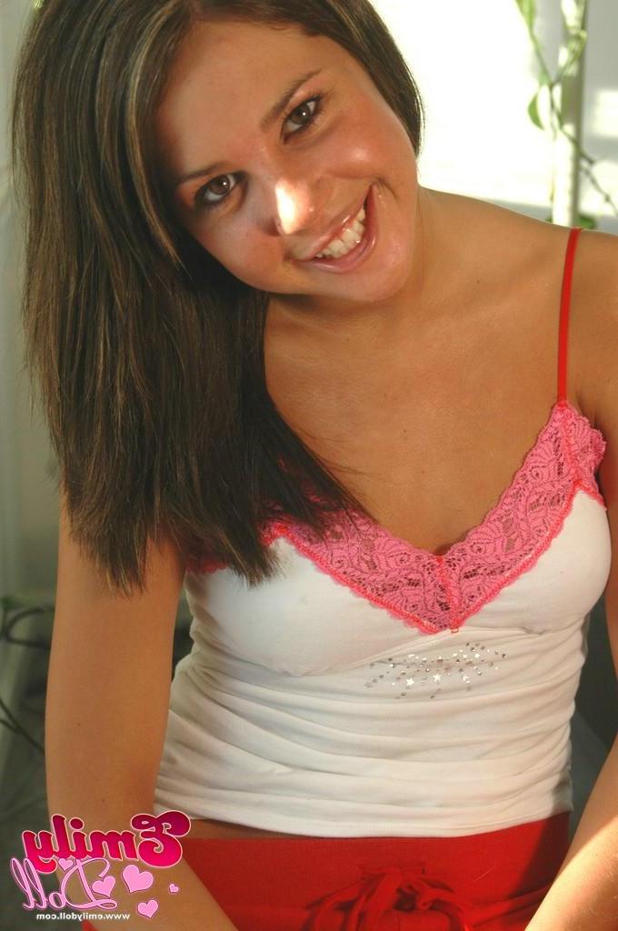 15P Emily takes off her top