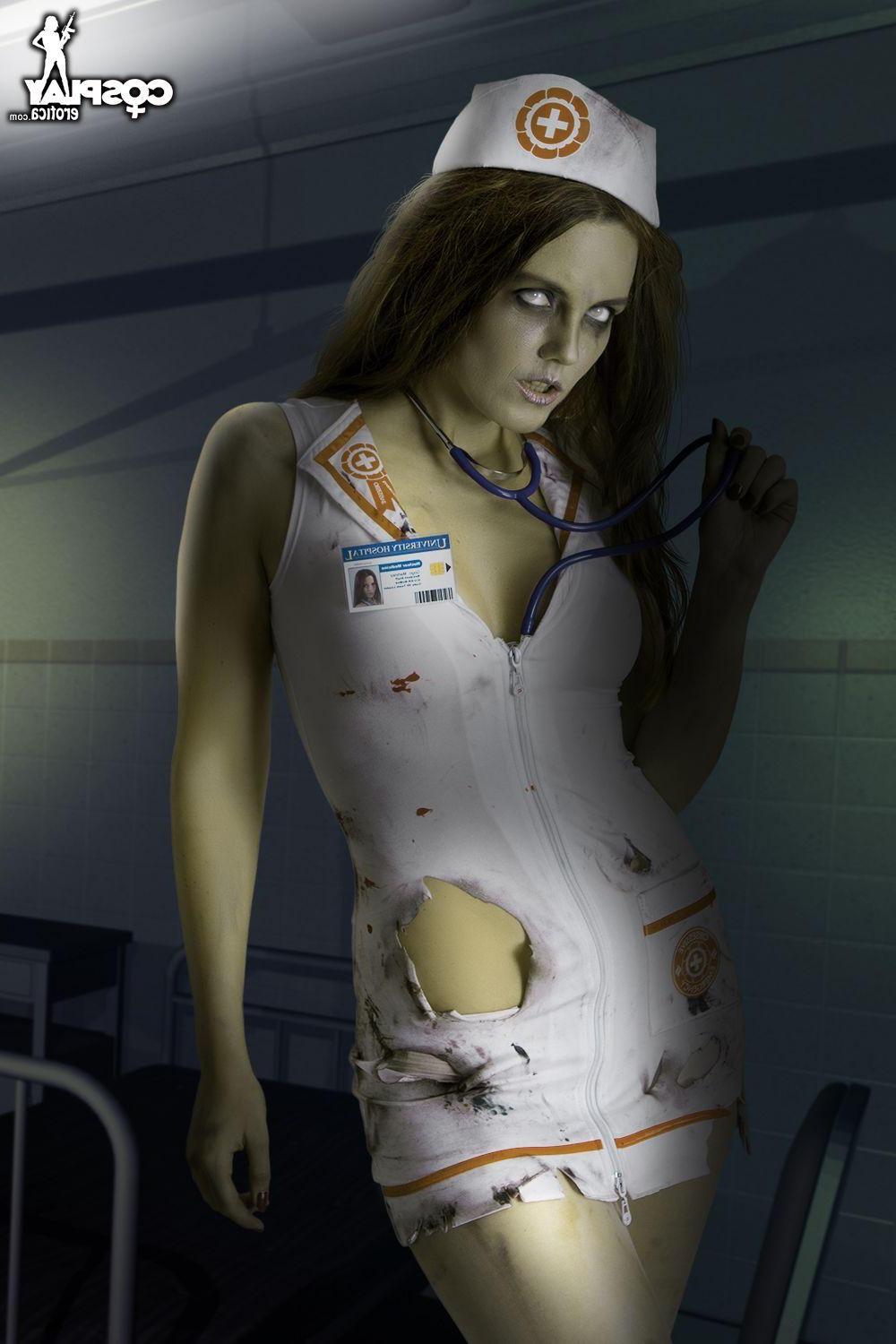 16P Cosplayer Gogo dresses up as a zombie from The Walking Dead