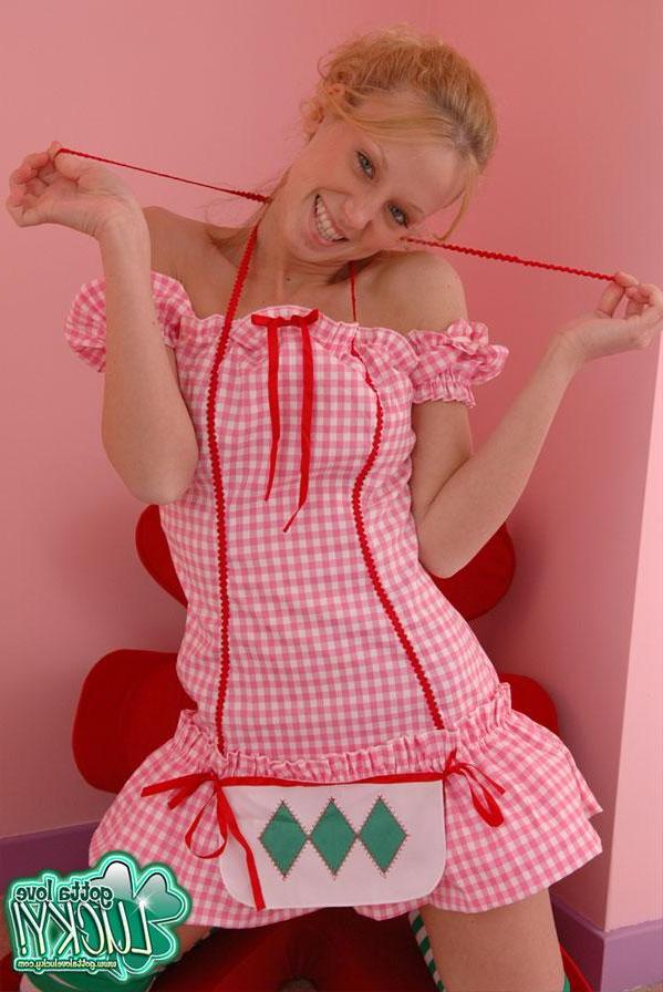 12P Pretty teen Gotta Love Lucky plays dressup for you