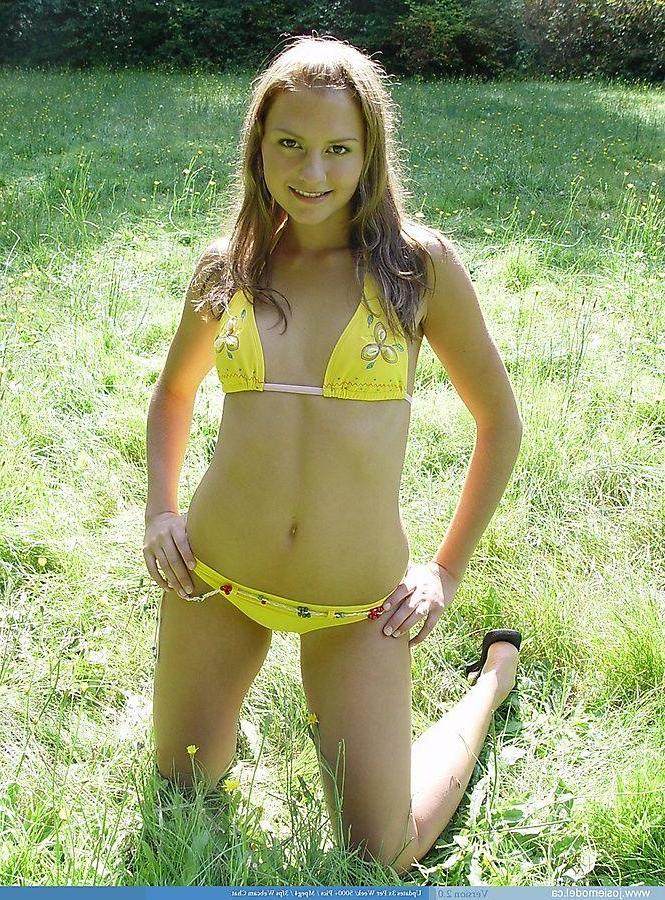 20P Pictures of Josie Model exposing herself from behind her bikini
