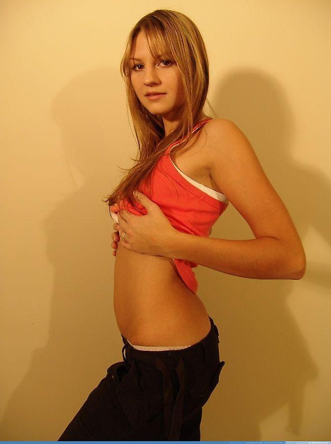 20P Pictures of teen girl Josie Model stripping to her panties and shoes