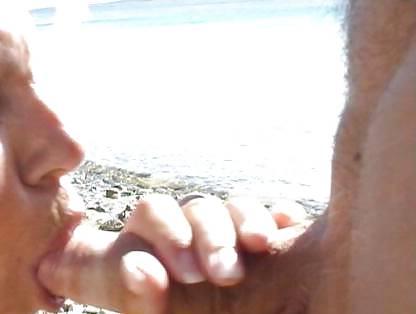 20P Horny couple fucking on the beach