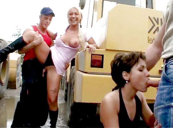 13P Two bitch sucking and fucking in the street by Sail