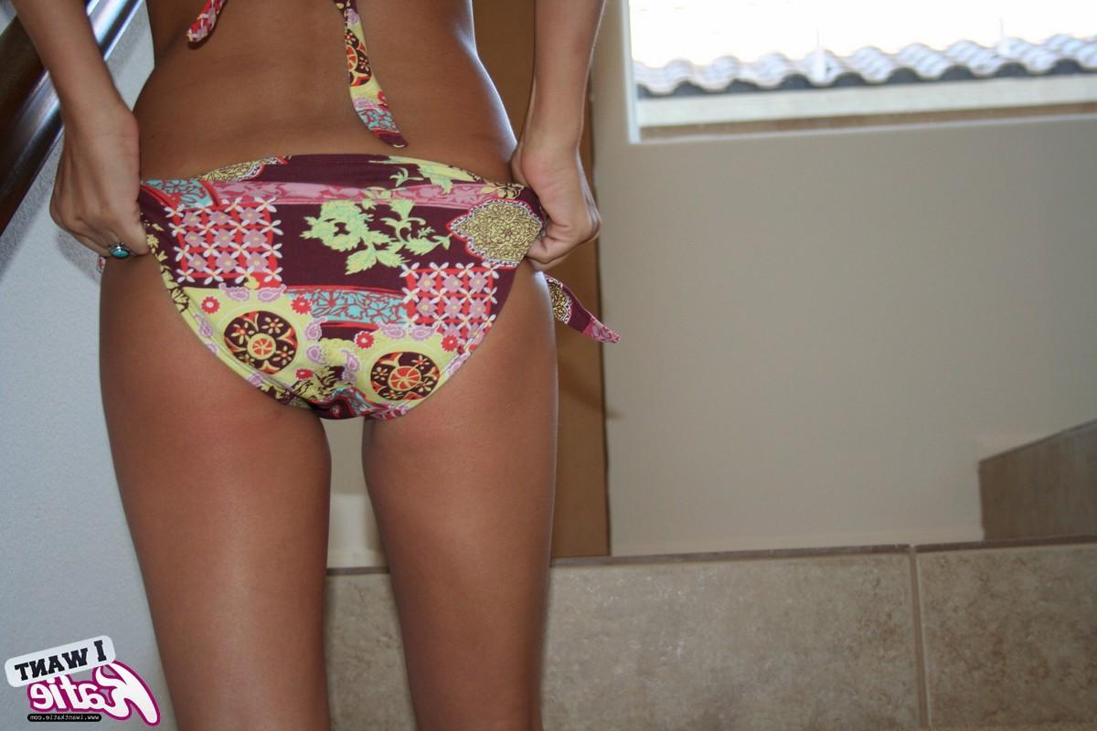 12P Katie isn't shy when it comes to showing off her tight round ass
