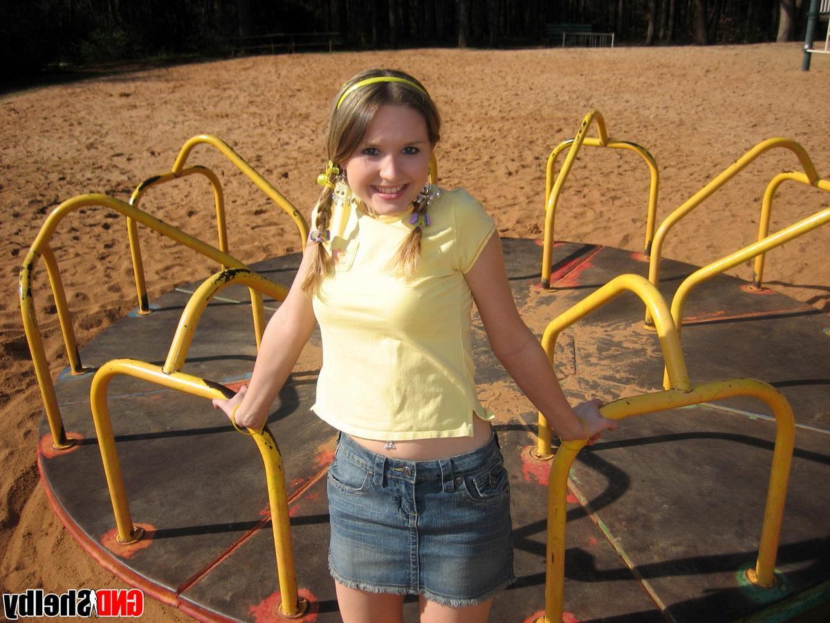 12P Cock tease GND Shelby shows off her tight tight ass at the playground