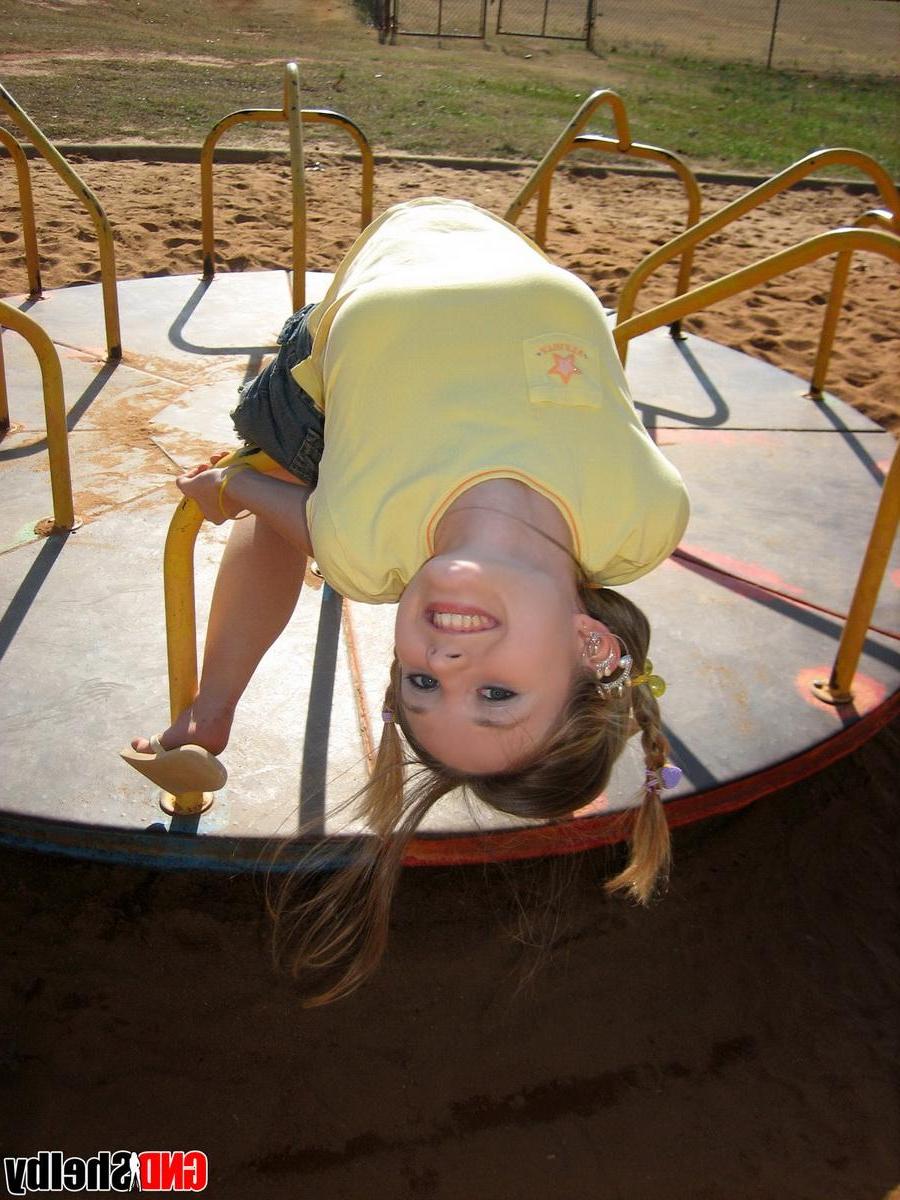 12P Cock tease GND Shelby shows off her tight tight ass at the playground