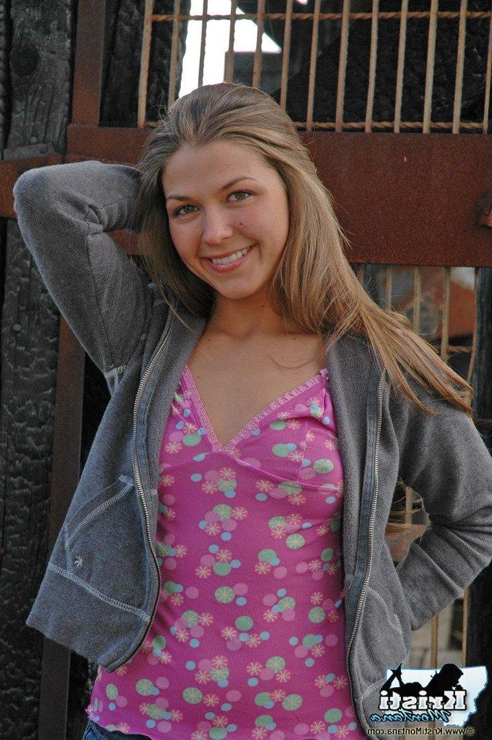 16P Pictures of teen chick Kristi Montana doing a photo shoot in her panties