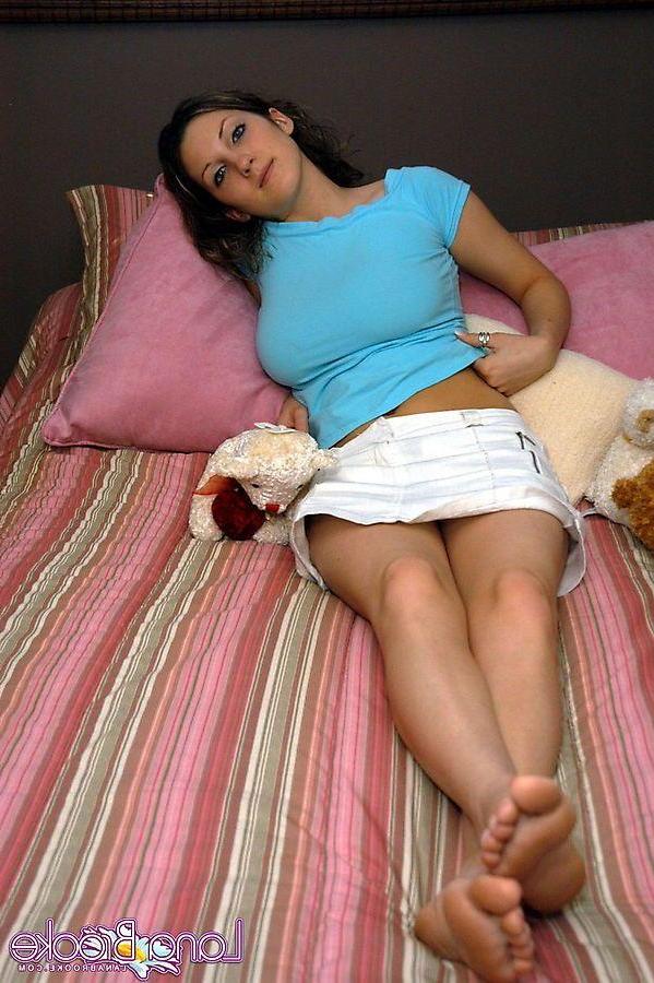 20P Pictures of teen Lana Brooke letting her big boobies hang loose