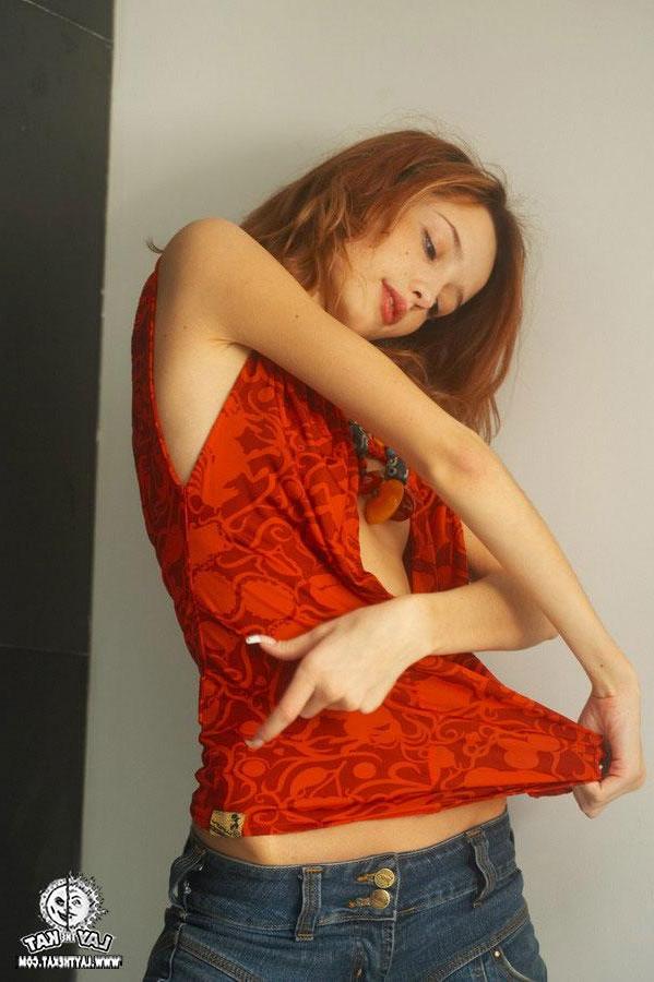 15P Pictures of teen Lay The Kat showing off her small tits