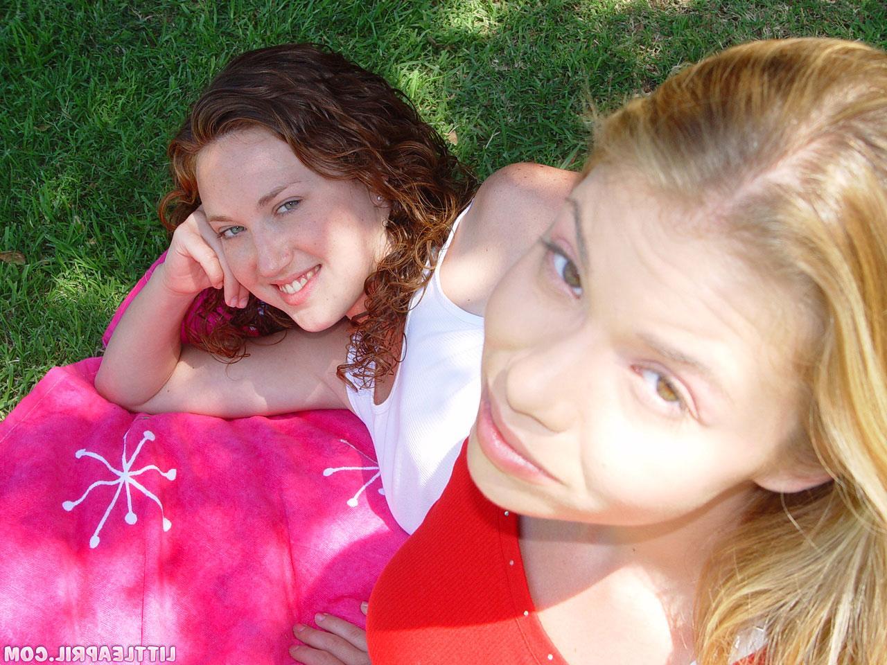 18P Little April invites her hot friend on a picnic and things get heated