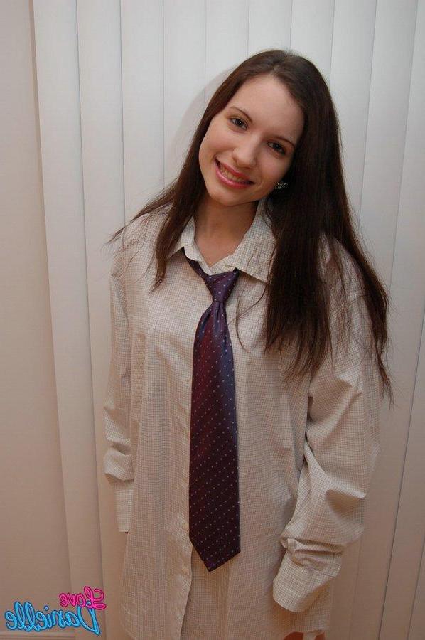 15P Pictures of Love Danielle teasing in a man's shirt