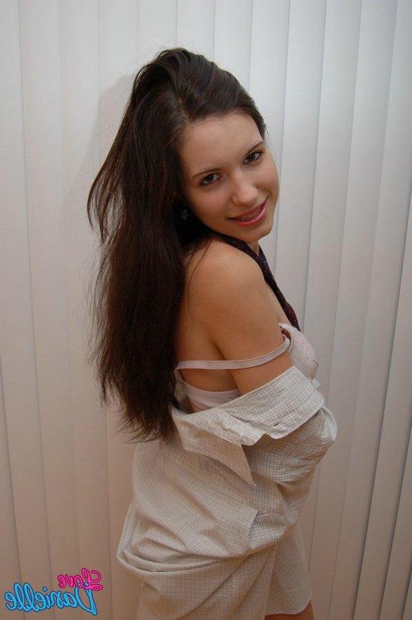 15P Pictures of Love Danielle teasing in a man's shirt