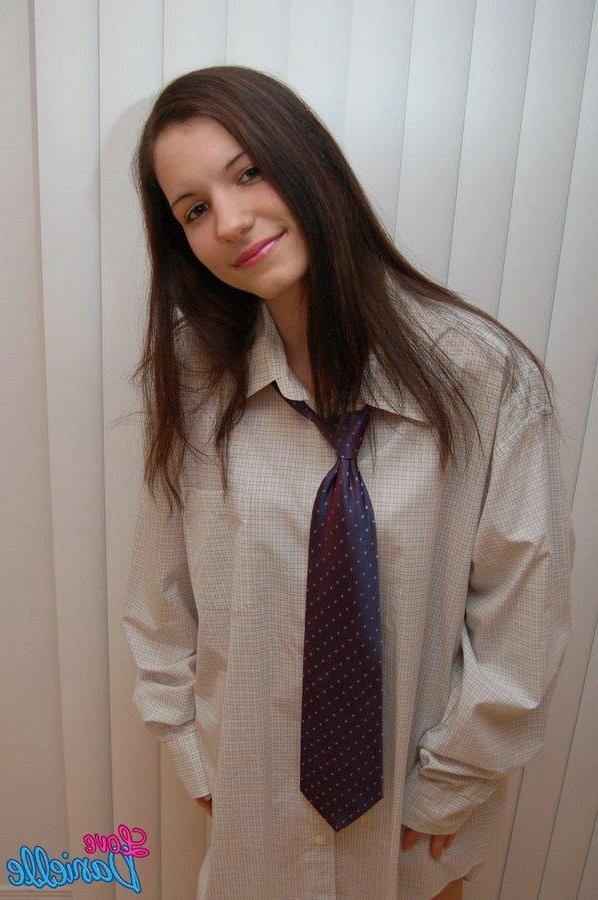 15P Pictures of Love Danielle teasing in a man's shirt